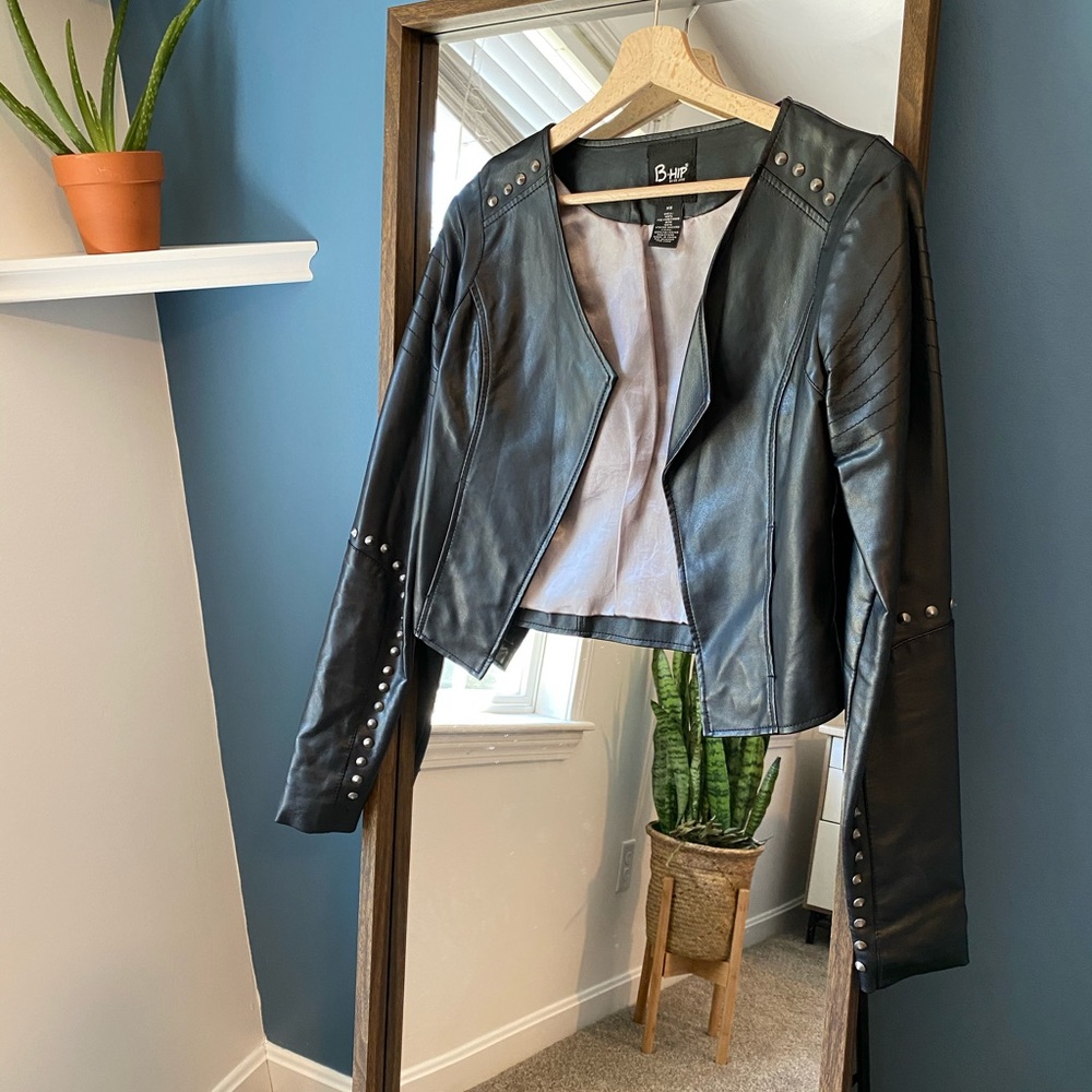 Faux leather jacket